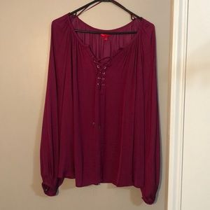 Hot Pink Silky Blouse